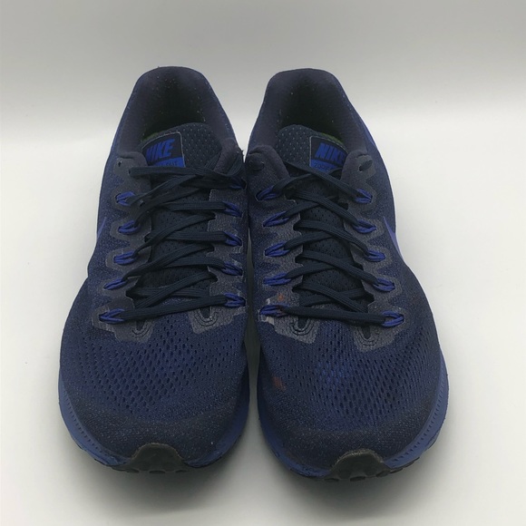 Nike Zoom All Out Flyknit Shoes Men's 12.5 Blue Lace Up Sneakers - Picture 2 of 9